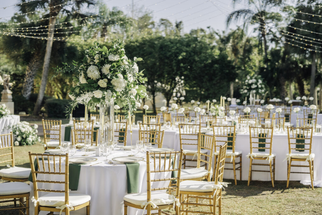 classic outdoor wedding reception