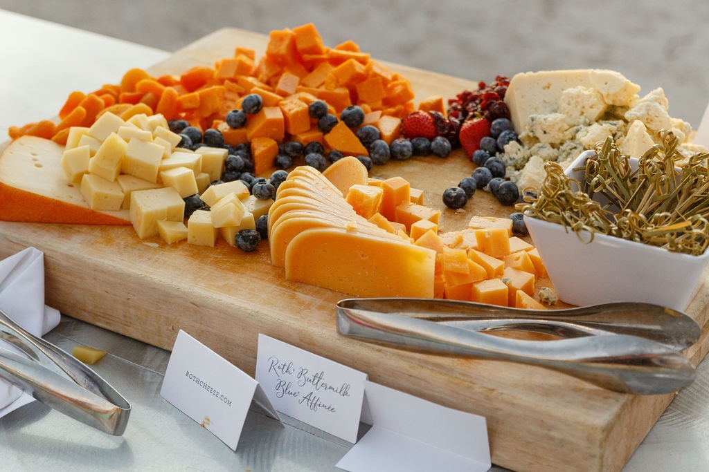 cheese and fruit plate at Sandcastle Resort